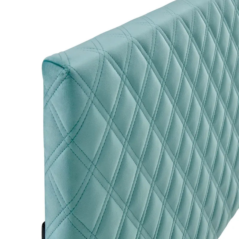 Tufted Diamond Lattice Velvet Headboard - Full/Queen - 8 Colors