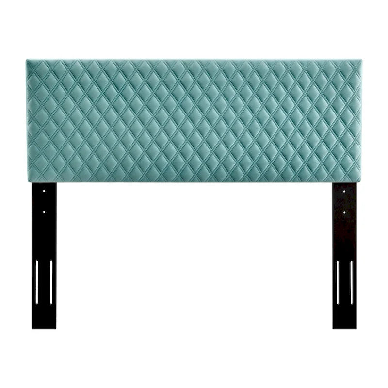 Tufted Diamond Lattice Velvet Headboard - Full/Queen - 8 Colors