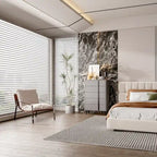 5-Drawer Modern Wooden Dresser with Adjustable Metal Legs