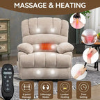 Chenille Large Electric Power Lift Massage & Heat, USB Port,Pockets
