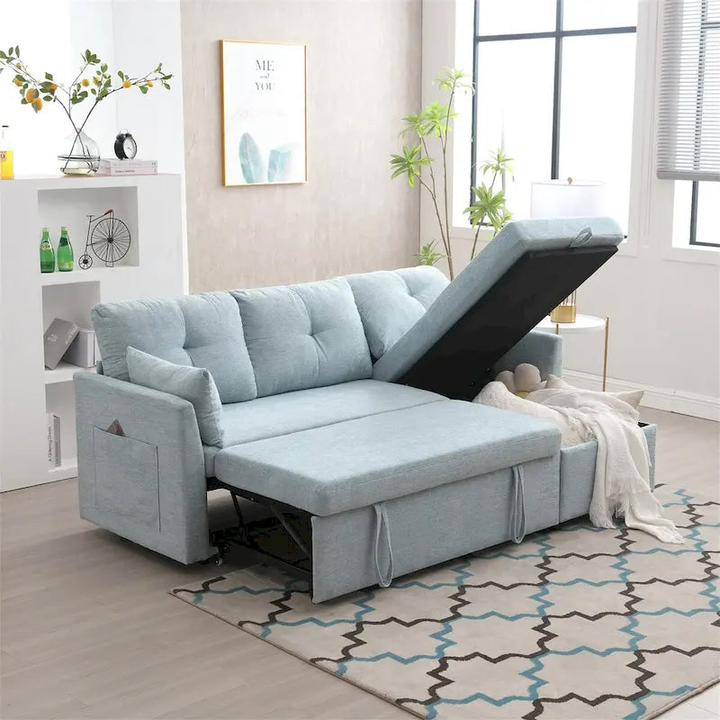 L-Shaped Modular Sectional Sofa with Reversible Chaise and Storage
