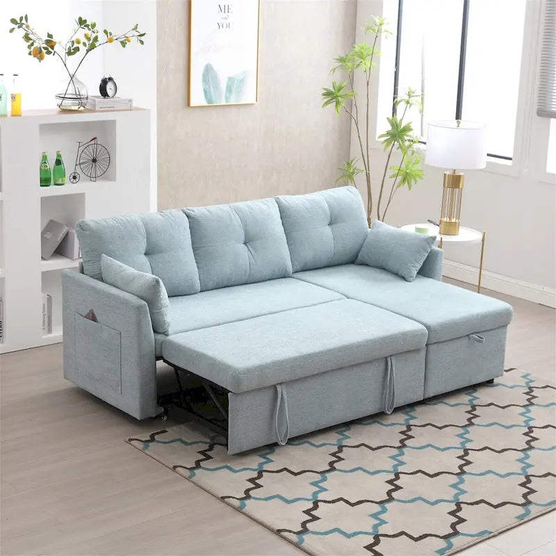L-Shaped Modular Sectional Sofa with Reversible Chaise and Storage
