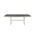 2-Tone Extendable Dining Table - White & Gray, 6-8 People