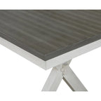 2-Tone Extendable Dining Table - White & Gray, 6-8 People