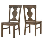Wooden dining chairs (set of two)