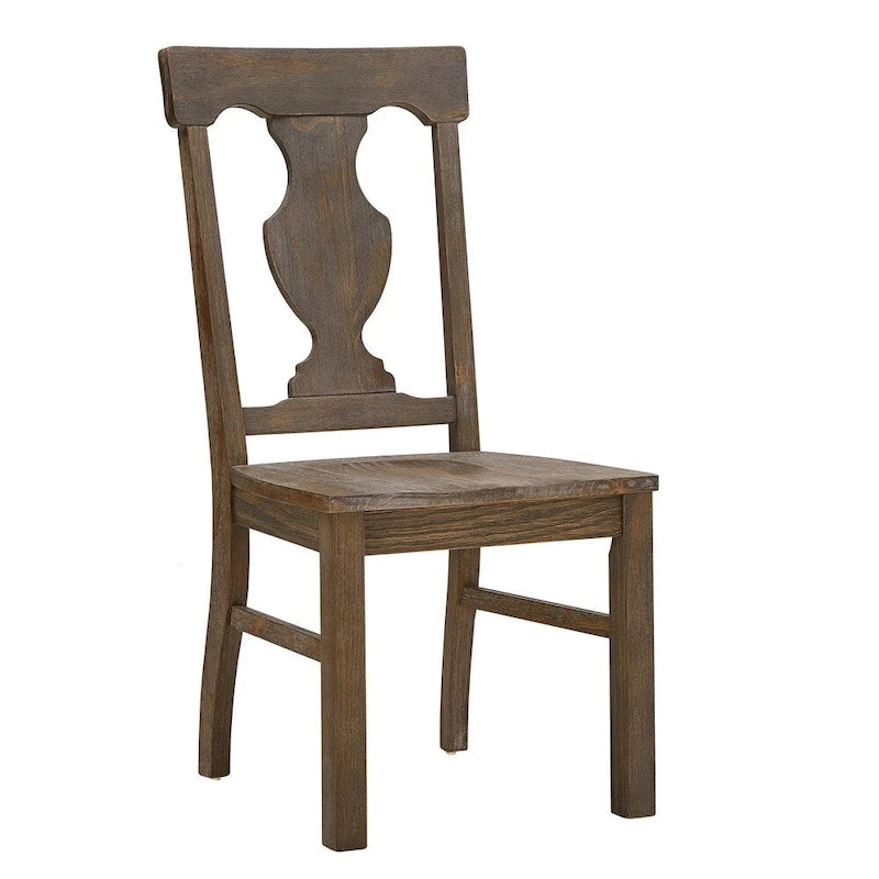 Wooden dining chairs (set of two)