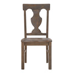 Wooden dining chairs (set of two)