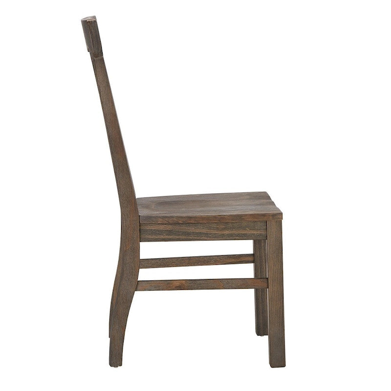 Wooden dining chairs (set of two)