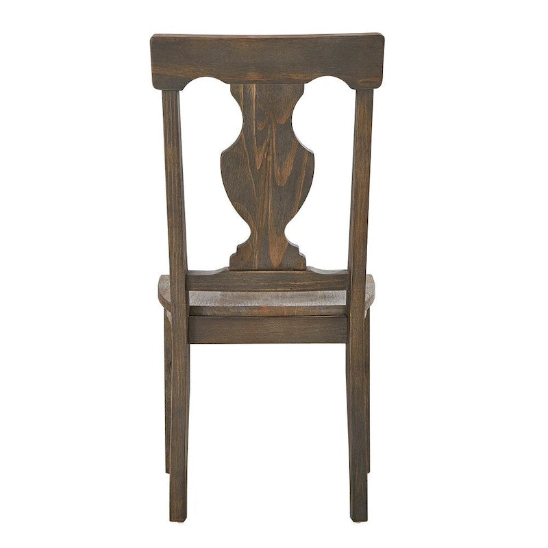 Wooden dining chairs (set of two)