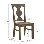 Wooden dining chairs (set of two)