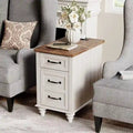 White End Table with Charging Station - 23.6D x 14.96W x 24.4H