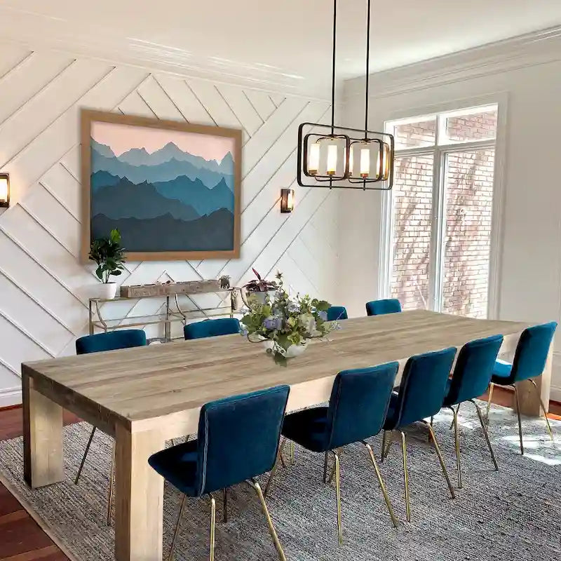 Chic Teak Recycled Teak Wood Marbella Rectangular Dining Table, 102 Inch