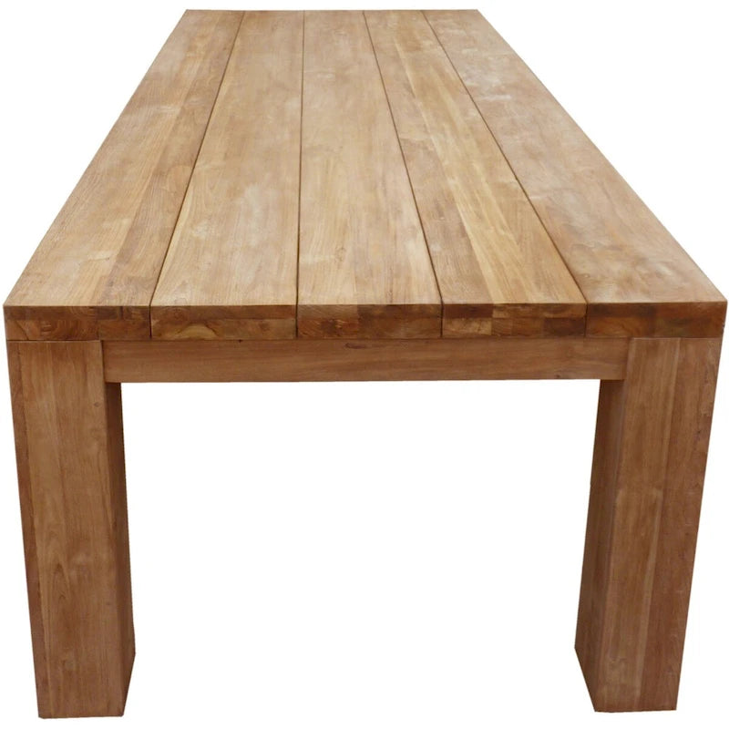Chic Teak Recycled Teak Wood Marbella Rectangular Dining Table, 102 Inch