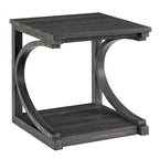 Unique Coffee Table, Solid Wood 23.8 Inch Modern Coffee Table Center Table With Storage, Solid Wood Special Shape Coffee Table