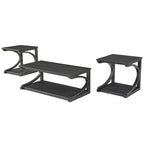 Unique Coffee Table, Solid Wood 23.8 Inch Modern Coffee Table Center Table With Storage, Solid Wood Special Shape Coffee Table