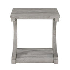 Unique Coffee Table, Solid Wood 23.8 Inch Modern Coffee Table Center Table With Storage, Solid Wood Special Shape Coffee Table