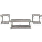 Unique Coffee Table, Solid Wood 23.8 Inch Modern Coffee Table Center Table With Storage, Solid Wood Special Shape Coffee Table