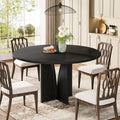 39.4-inch Round Dining Table with Wooden Tabletop for Kitchen Dining Room