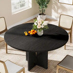 39.4-inch Round Dining Table with Wooden Tabletop for Kitchen Dining Room