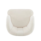 Upholstered Barrel Accent Chair With Wooden Legs