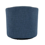 Modern Nailhead Upholstered Linen Swivel Accent Chair