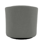 Modern Nailhead Upholstered Linen Swivel Accent Chair