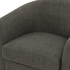 Modern Nailhead Upholstered Linen Swivel Accent Chair