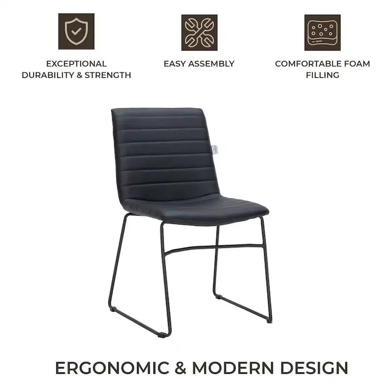 Leather Polyester Office Chair with Stainless Steel Base Series