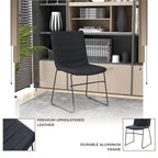 Leather Polyester Office Chair with Stainless Steel Base Series