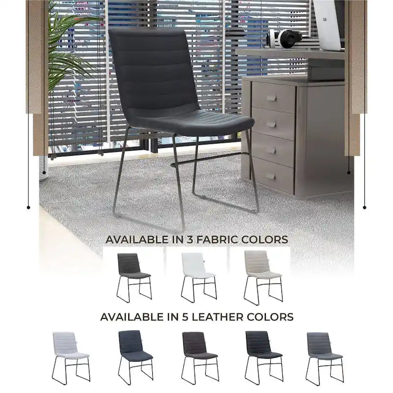 Leather Polyester Office Chair with Stainless Steel Base Series