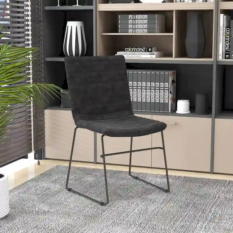 Leather Polyester Office Chair with Stainless Steel Base Series