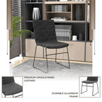 Leather Polyester Office Chair with Stainless Steel Base Series