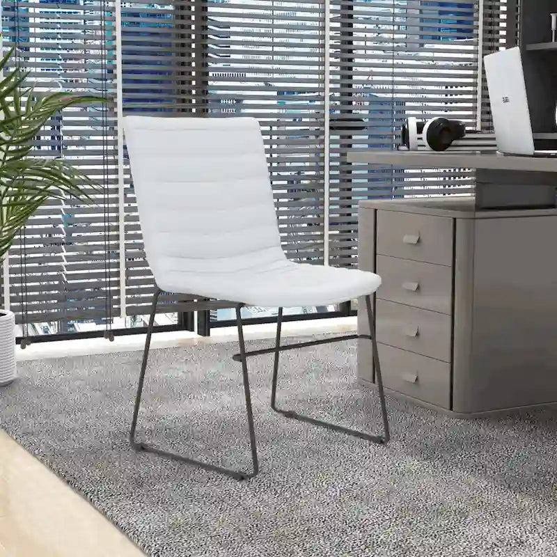 Leather Polyester Office Chair with Stainless Steel Base Series