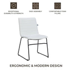 Leather Polyester Office Chair with Stainless Steel Base Series