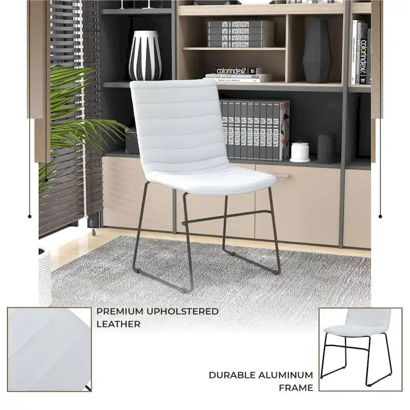 Leather Polyester Office Chair with Stainless Steel Base Series