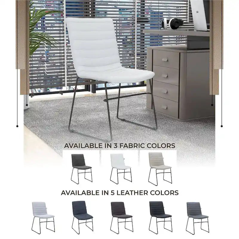 Leather Polyester Office Chair with Stainless Steel Base Series